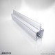 DreamLine A305BB-10, Clear Vinyl Seal with a Flexible Fin, 96 in. Length, for 3/8 in. (10 mm.) Glass Shower Door
