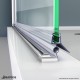 DreamLine 309D2-10, Clear Bottom Vinyl Sweep with a Deflector, 42 in. Length, for 3/8 in. (10 mm.) Glass Shower Door
