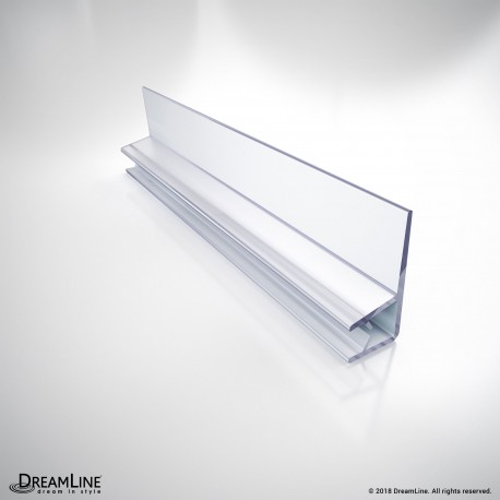 DreamLine 304D2-10, Clear Vinyl Door Seal, 96 in. Length, for 3/8 in. (10 mm.) Glass Shower Door