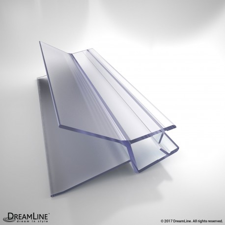 DreamLine H009A1-10, Clear Bottom Vinyl Sweep with a Deflector, 42 in. Length, for 3/8 in. (10 mm.) Glass Shower Door