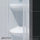 SlimLine 48 - 60 in. x 30 - 36 in. Single Threshold Shower Base Center Drain and QWALL-3 Shower Backwall Kit