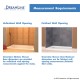 SlimLine 48 - 60 in. x 30 - 36 in. Single Threshold Shower Base Center Drain and QWALL-3 Shower Backwall Kit