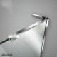 Unidoor Lux Shower Door with L-Bar, 14" Inline Panel