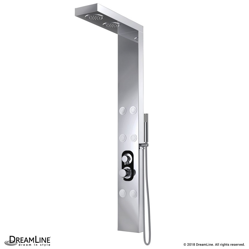 DreamLine Hydrotherapy Shower Panel with Shower Accessory Holder - Dreamline