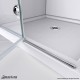 Aqua Fold Bi-Fold Shower Door with Shower Base in White