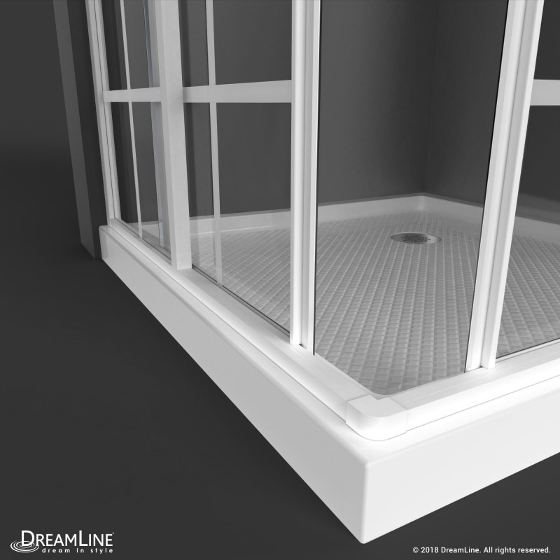 French Corner Sliding Shower Enclosure And Base Dreamline