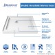 French Corner Sliding Shower Enclosure and Base