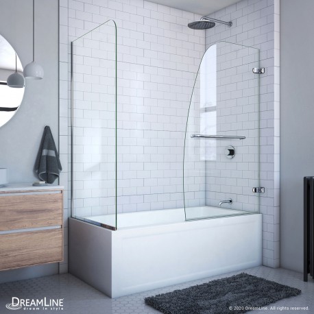 Aqua Uno Hinged Tub Door With Return, How To Get A New Bathtub Through The Door