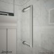 Unidoor 35 - 43 Hinged Shower Door with Glass Shelves