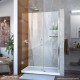 Unidoor 41 - 49 Hinged Shower Door with Glass Shelves
