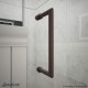 Unidoor 53 - 61 Hinged Shower Door with Glass Shelves