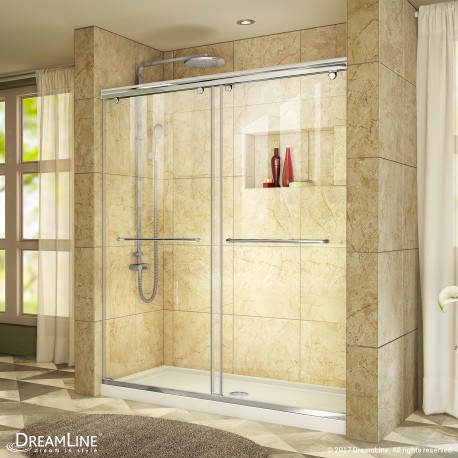 Charisma Bypass Sliding Shower Door & Base