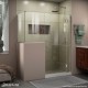 Unidoor-X 57 - 60 in. x 30 3/8 - 40 3/8 in. Hinged Shower Enclosure, 24 in. Inline Buttress Panel