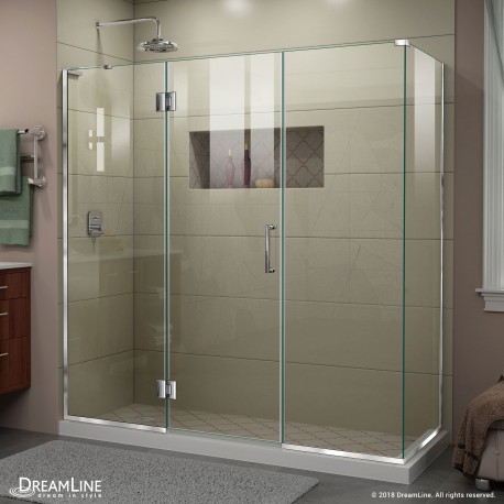 Unidoor-X Shower Enclosure with 24 inch Panel