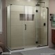 Unidoor-X Shower Enclosure with 24 inch Panel