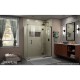 Unidoor-X Shower Enclosure with 24 inch Panel