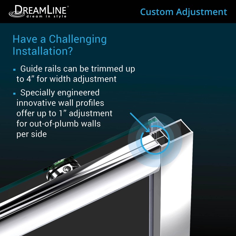Infinity-Z Sliding Tub Door & QWALL-Tub Backwall Kit - Dreamline Infinity-Z Sliding Tub Door & QWALL-Tub Backwall Kit - Dreamline