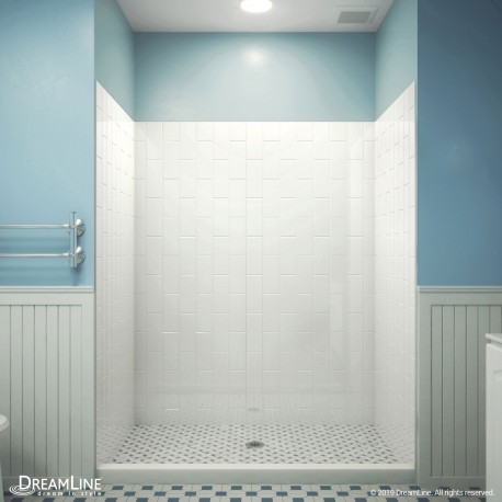 DreamLine QWALL-VS 56-60 in. W x 41 in. D x 76 in. H Acrylic Backwall Kit