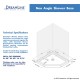 Prism Neo Angle Shower Enclosure & Biscuit Base Kit