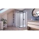 Cornerview Shower Enclosure, Base, and Backwall Kit