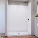 DreamLine DreamStone 36 in. D x 60 in. W Base and Wall Kit