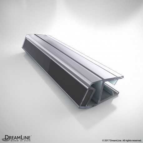DreamLine 308C-10, Black Magnetic Strike Vinyl, 76 in. Length, for 3/8 in. (10 mm.) Glass Shower Door