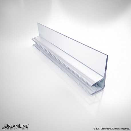 DreamLine 304D2-6, Clear Vinyl Door Seal, 76 in. Length, for 1/4 in. (6 mm.) Glass Shower Door