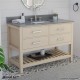 Valencia 48 inch Oak Console Vanity with Undermount Sink 