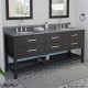 Valencia 72 inch Oak Console Vanity with Double Undermount Sinks 