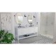 Valencia 72 inch Oak Console Vanity with Double Undermount Sinks 