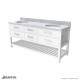 Valencia 72 inch Oak Console Vanity with Double Undermount Sinks 