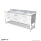 Valencia 72 inch Oak Console Vanity with Double Undermount Sinks 