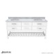 Valencia 72 inch Oak Console Vanity with Double Undermount Sinks 