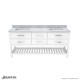 Valencia 72 inch Oak Console Vanity with Double Undermount Sinks 