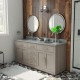 Dexterity 72 inch Oak Vanity with Double Undermount Sinks 
