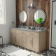 Dexterity 72 inch Oak Vanity with Double Undermount Sinks 