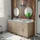 Dexterity 72 inch Oak Vanity with Double Undermount Sinks 