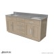 Dexterity 72 inch Oak Vanity with Double Undermount Sinks 