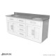 Dexterity 72 inch Oak Vanity with Double Undermount Sinks 