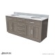 Dexterity 72 inch Oak Vanity with Double Undermount Sinks 