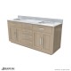 Dexterity 72 inch Oak Vanity with Double Undermount Sinks 