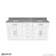Dexterity 72 inch Oak Vanity with Double Undermount Sinks 