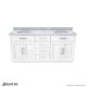Dexterity 72 inch Oak Vanity with Double Undermount Sinks 