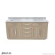 Dexterity 72 inch Oak Vanity with Double Undermount Sinks 