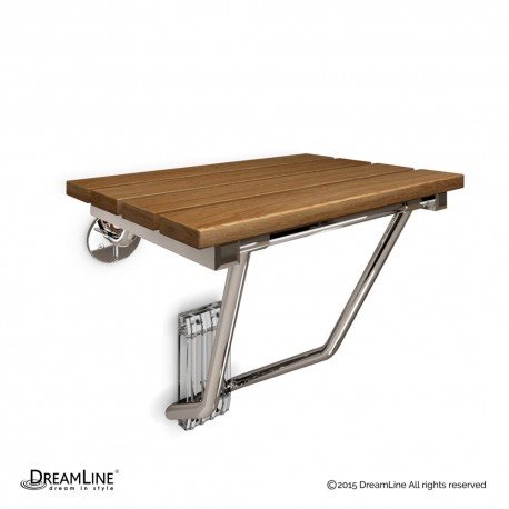 DreamLine Natural Teak Wood Folding Shower Seat