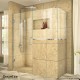Unidoor Plus 47 - 48 in. x 30 3/8 - 40 3/8 in. Hinged Shower Enclosure, 24 in. Inline Buttress Panel