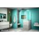 Unidoor Plus 47 - 48 in. x 30 3/8 - 40 3/8 in. Hinged Shower Enclosure, 24 in. Inline Buttress Panel