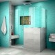Unidoor Plus 59 in. x 30 3/8 - 40 3/8 in. Hinged Shower Enclosure