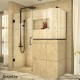 Unidoor Plus 59 in. x 30 3/8 - 40 3/8 in. Hinged Shower Enclosure