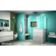 Unidoor Plus 59 in. x 30 3/8 - 40 3/8 in. Hinged Shower Enclosure